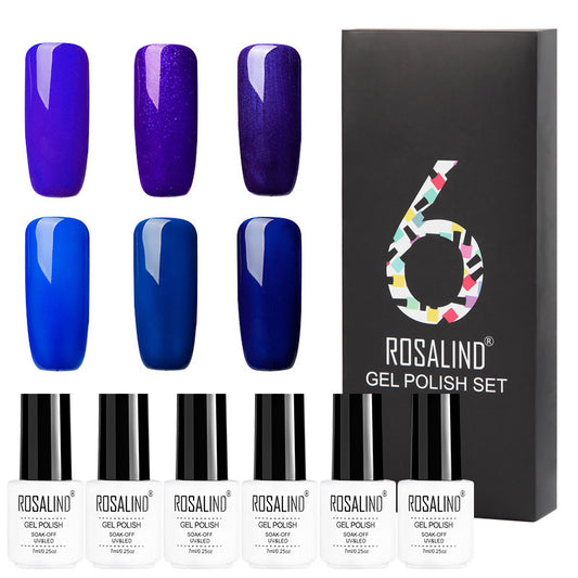 6 Farben Set Einfarbig Gel Polish Set Nagellack Geschenkbox Maniküre