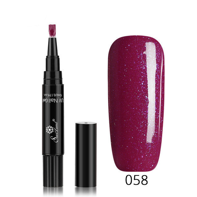 3 in 1 Gel Nagellack Stift Glitter One Step Nail Art Gel Polish Hybrid