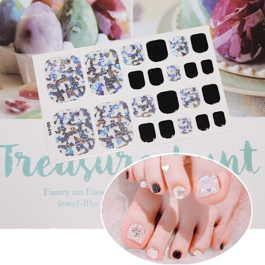 Glitzernde Nagelsticker mit Hologramm-Effekt – 14 selbstklebende Tips