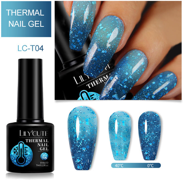 Farbwechselnder Thermo-Gel-Nagellack Winter