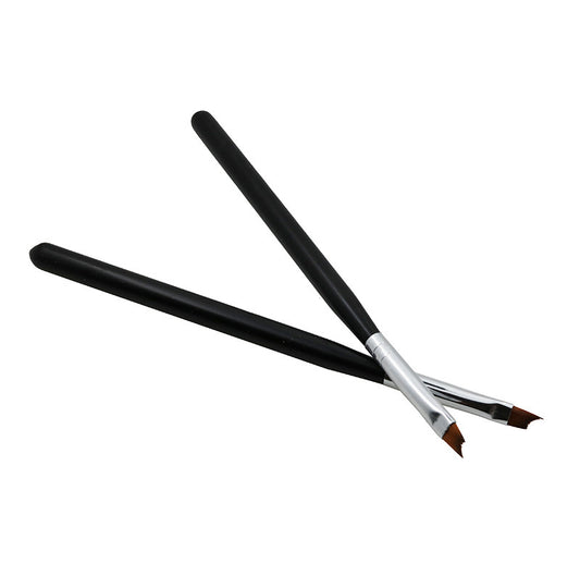 Nagel Stift Blume Halbe Mond Französisch Stift Schwarz Bar Schräge