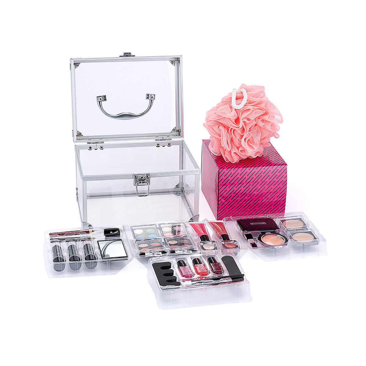 Lippenstift-Lidschatten-Nagellack-Set