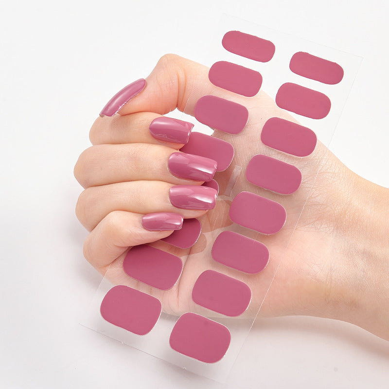 Selbstklebende Nagelaufkleber – Vollfarbige Maniküre zum Aufkleben | Verschiedene Farben | Matt & Glanz