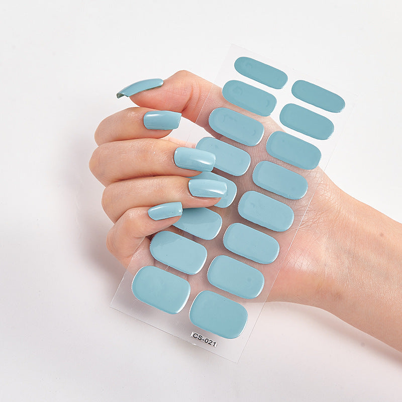 Selbstklebende Nagelaufkleber – Vollfarbige Maniküre zum Aufkleben | Verschiedene Farben | Matt & Glanz