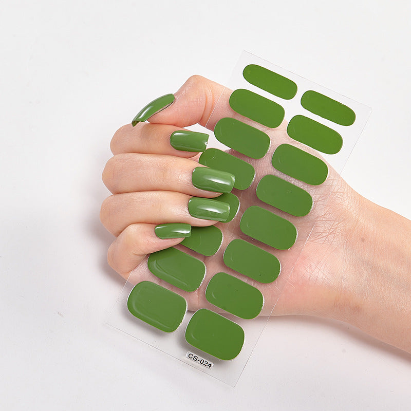 Selbstklebende Nagelaufkleber – Vollfarbige Maniküre zum Aufkleben | Verschiedene Farben | Matt & Glanz