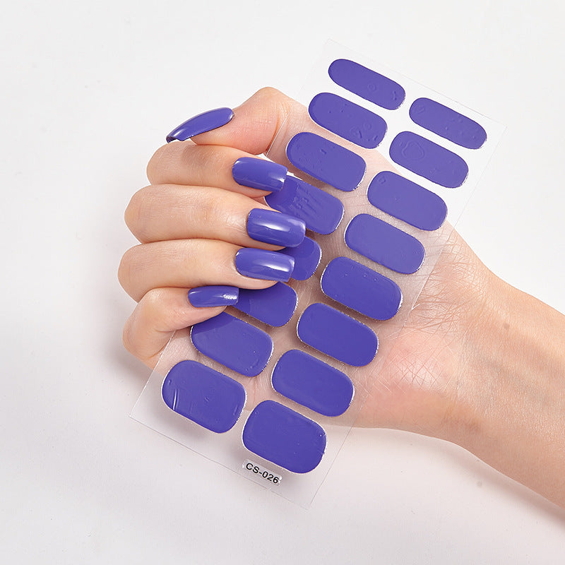 Selbstklebende Nagelaufkleber – Vollfarbige Maniküre zum Aufkleben | Verschiedene Farben | Matt & Glanz