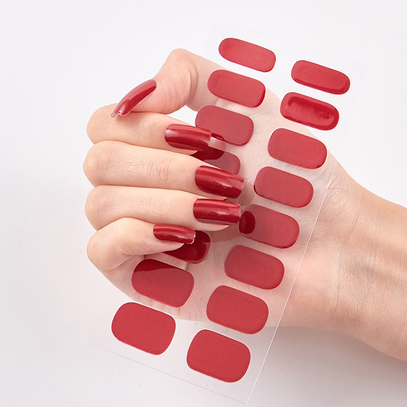 Selbstklebende Nagelaufkleber – Vollfarbige Maniküre zum Aufkleben | Verschiedene Farben | Matt & Glanz