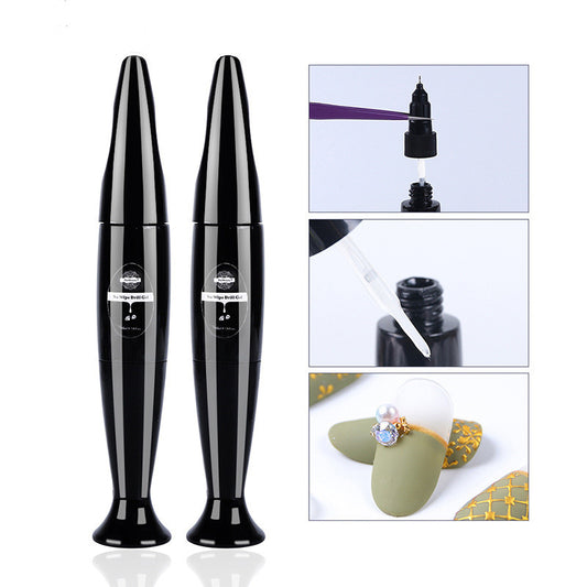 Nail Art No-Wash Sticky Rhinestone Fishtail Glue Filling Pen Needle