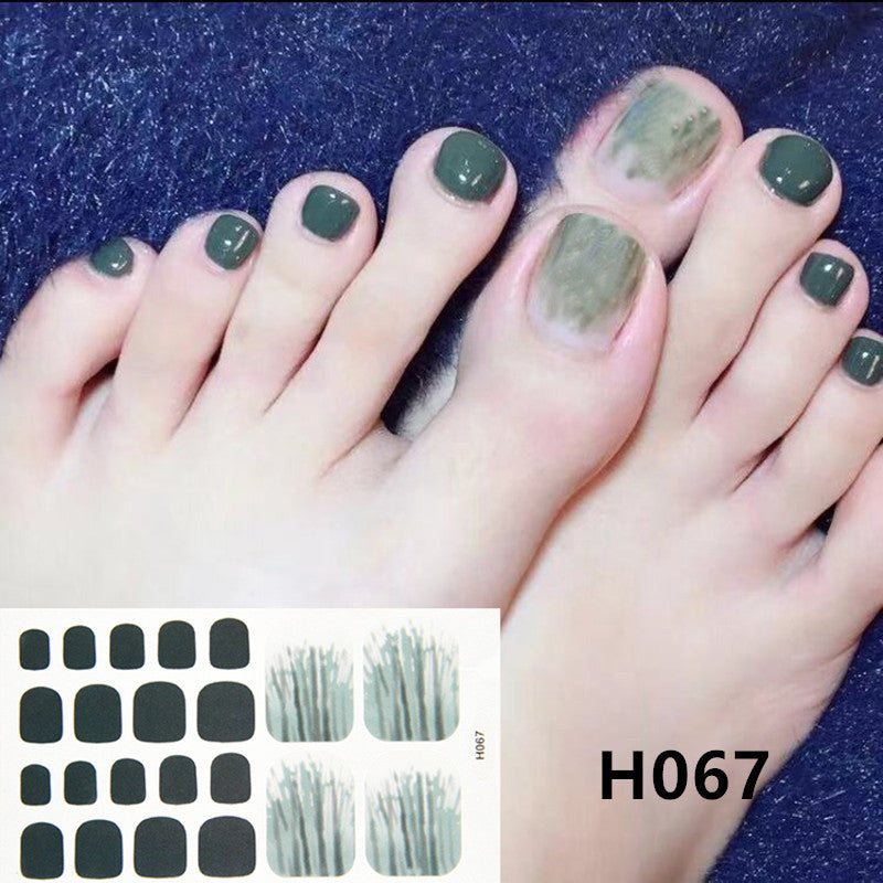 Selbstklebende Fußnagelsticker aus Harz – Nail Wraps für Pediküre, Verschiedene Designs