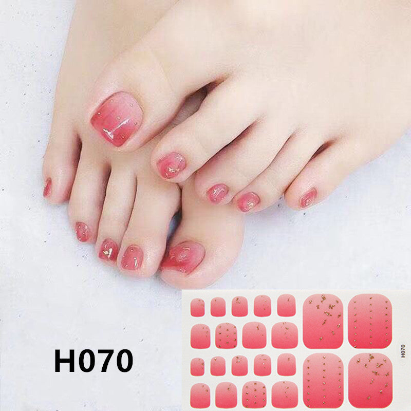Selbstklebende Fußnagelsticker aus Harz – Nail Wraps für Pediküre, Verschiedene Designs