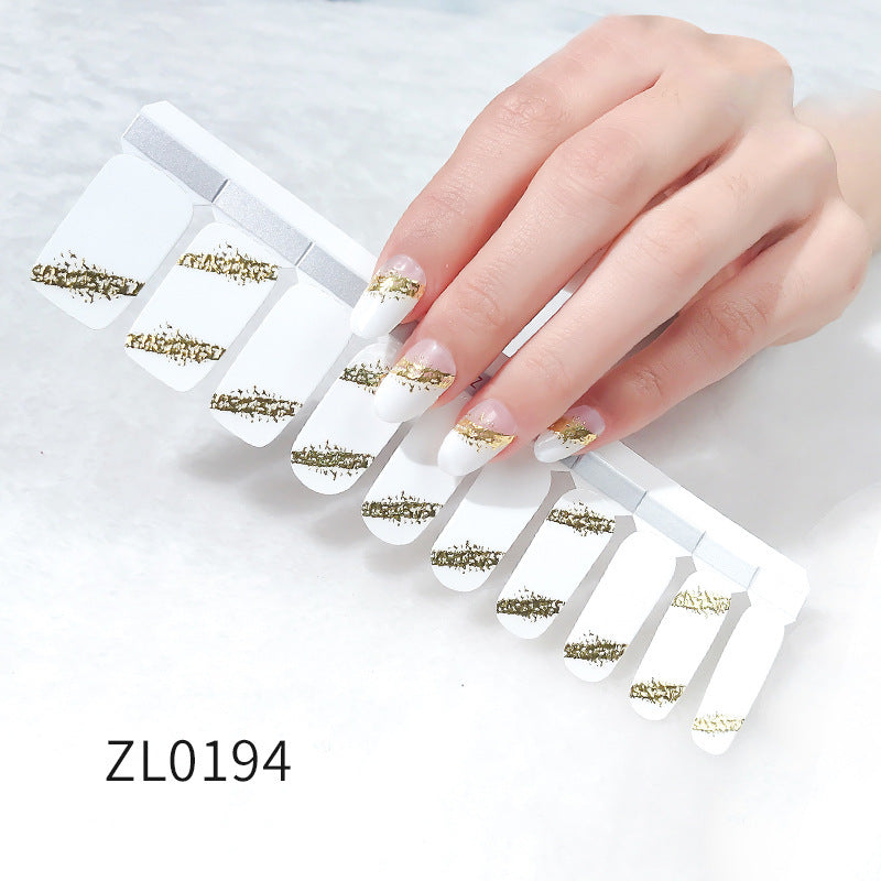 Selbstklebende Nagelsticker mit Farbverlauf & Glitzer – Komplettset mit Nagelfolien, Feile & Zubehör