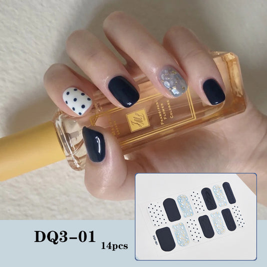 3D Laser Bronzing Nagelaufkleber