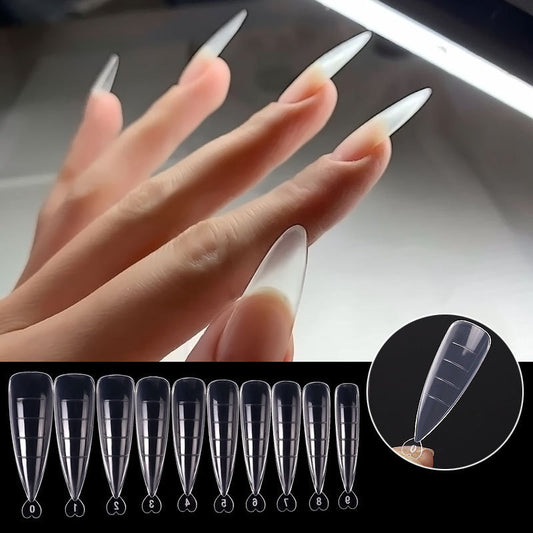 Nail art Blätter Ultra-dünne Nicht-kennzeichnung Wasser Drop Hingewiesen Rüstung Ballett Sarg Trapez Rüstung Blätter 100 Stück box Rüstung Blätter mit Skala