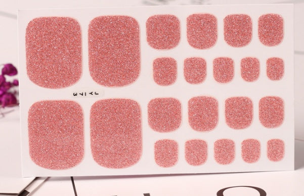 Selbstklebende Glitzer-Nagelsticker für Zehennägel | Weiches Material | DIY Pediküre | 58x93 mm