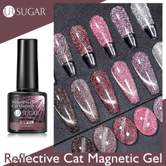 Laser Cat Eye Gel Nagellack Maniküre Crystal Diamond In The Debris Cat Eye Gel Polish