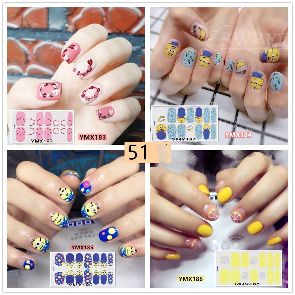 Leoparden- und Glitzer-Nagelsticker – YMX Designserie, Selbstklebende Nail Wraps