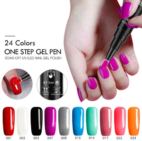 3 in 1 Gel Nagellack Stift Glitter One Step Nail Art Gel Polish Hybrid