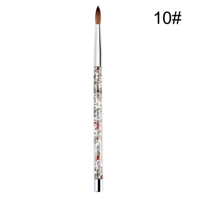 7 Größen Nail Art Pinsel für Acrylpulver Nylon Maniküre