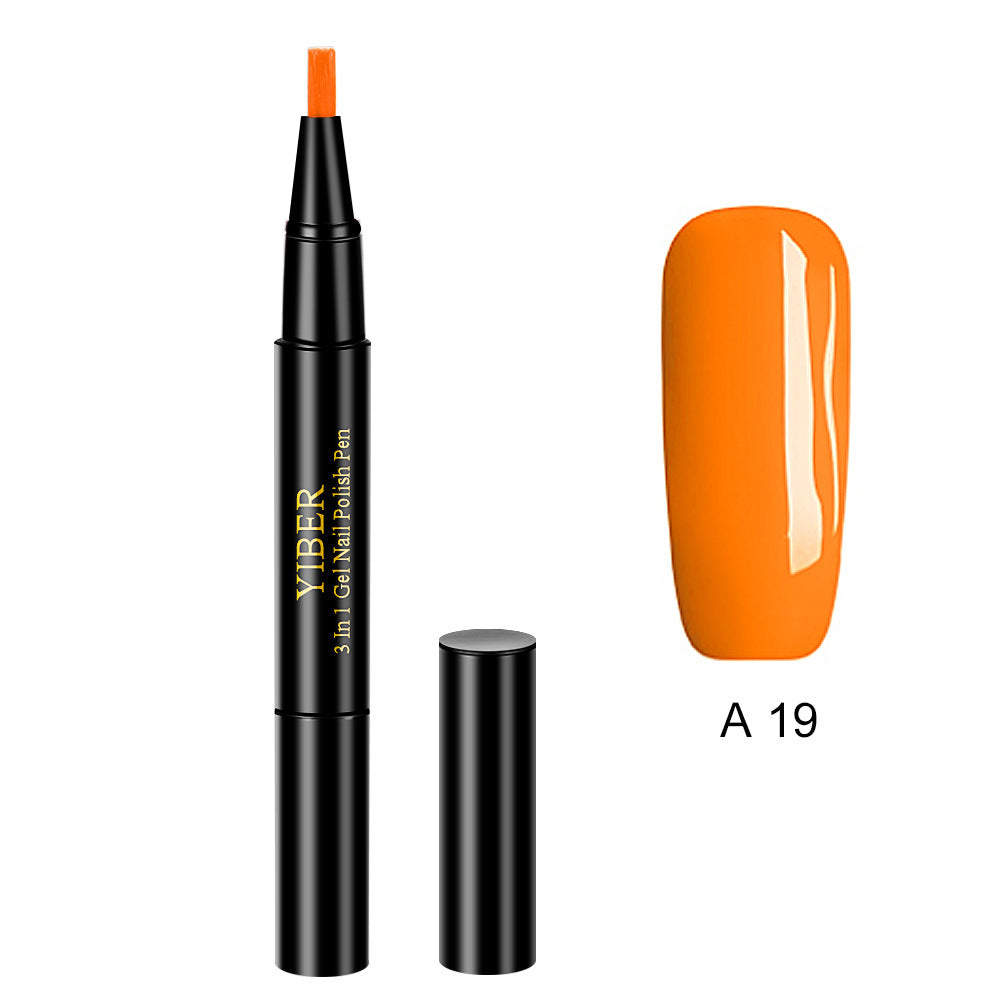 3 in 1 Gel Nagellack Stift Glitter One Step Nail Art Gel Polish Hybrid