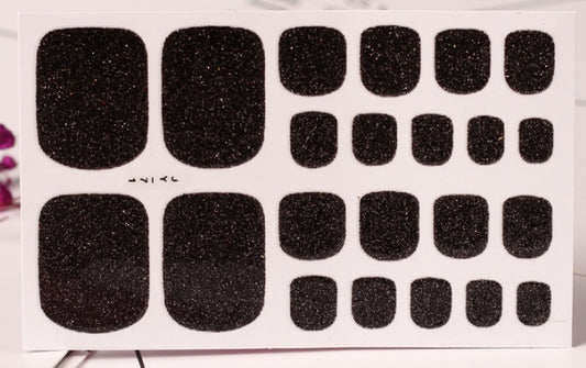 Selbstklebende Glitzer-Nagelsticker für Zehennägel | Weiches Material | DIY Pediküre | 58x93 mm