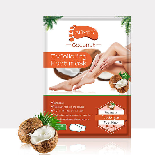 Peeling-Fußmaske Milch Kokosnuss Ginseng