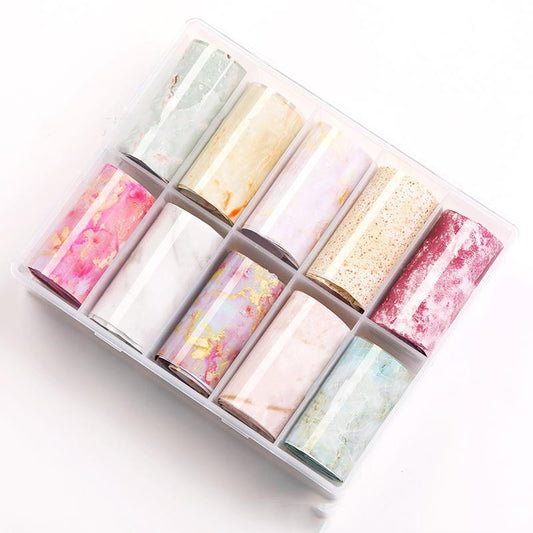 Neu Nailart Sterne Transferpapier Set Nagelaufkleber
