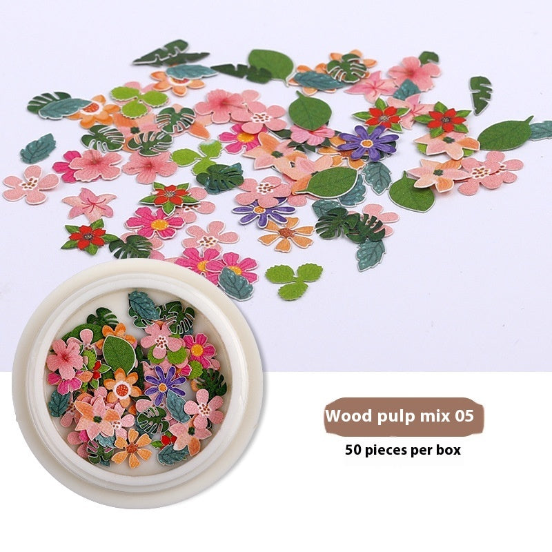50-teiliges Set Blumen-Nagelsticker | Selbstklebende Nail Art Aufkleber mit Blumenmuster | Modell SP14-01 bis SP14-18
