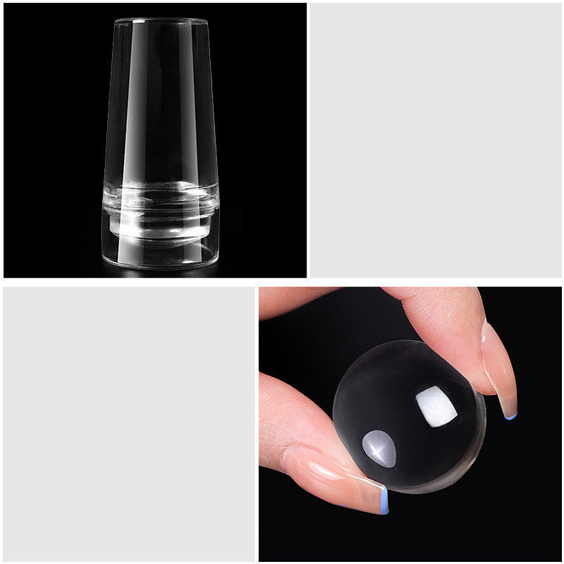 2,8 cm bedecktes Nagelkunstdruck-French-Nagelsiegelwerkzeug mit Schaber