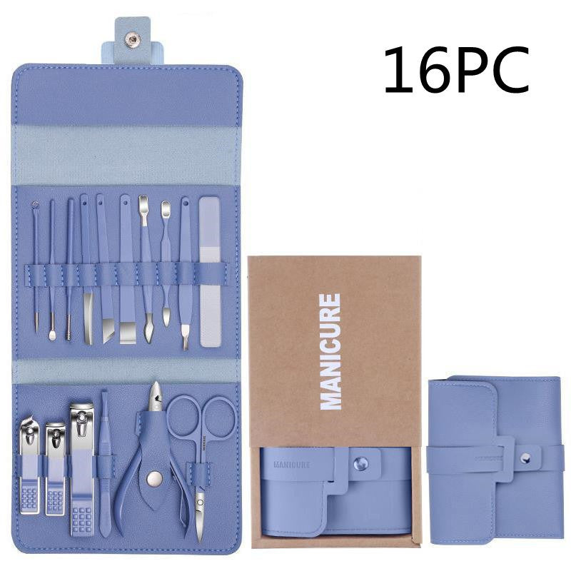 Edelstahl Farbe 16-stück Nail Clipper Set