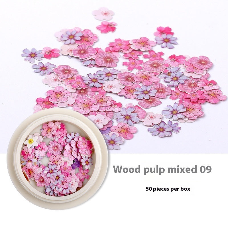 50-teiliges Set Blumen-Nagelsticker | Selbstklebende Nail Art Aufkleber mit Blumenmuster | Modell SP14-01 bis SP14-18