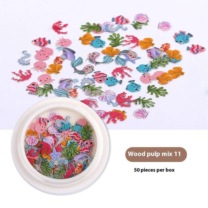 50-teiliges Set Blumen-Nagelsticker | Selbstklebende Nail Art Aufkleber mit Blumenmuster | Modell SP14-01 bis SP14-18