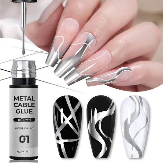 5ml Nagel-Metall-Kabelkleber Hoy Edge Painted
