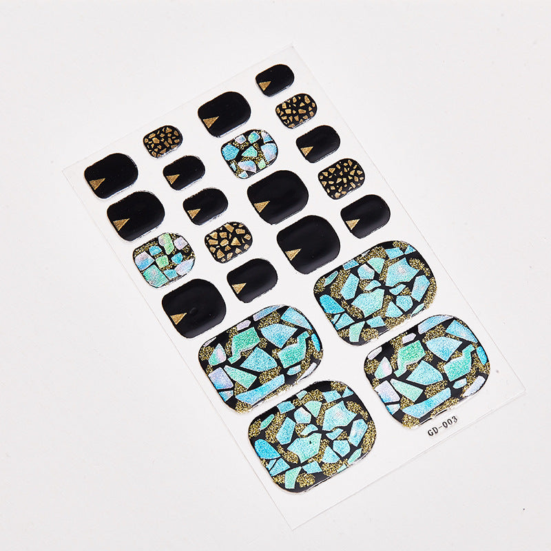 Glitzernde Nagelsticker mit Hologramm-Effekt – 14 selbstklebende Tips