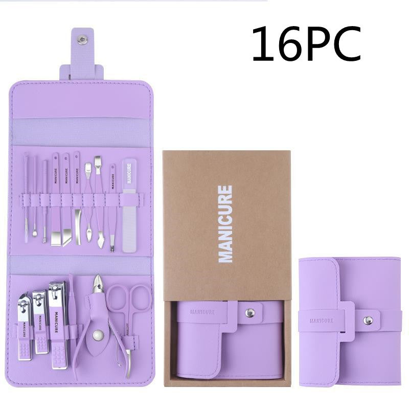 Edelstahl Farbe 16-stück Nail Clipper Set