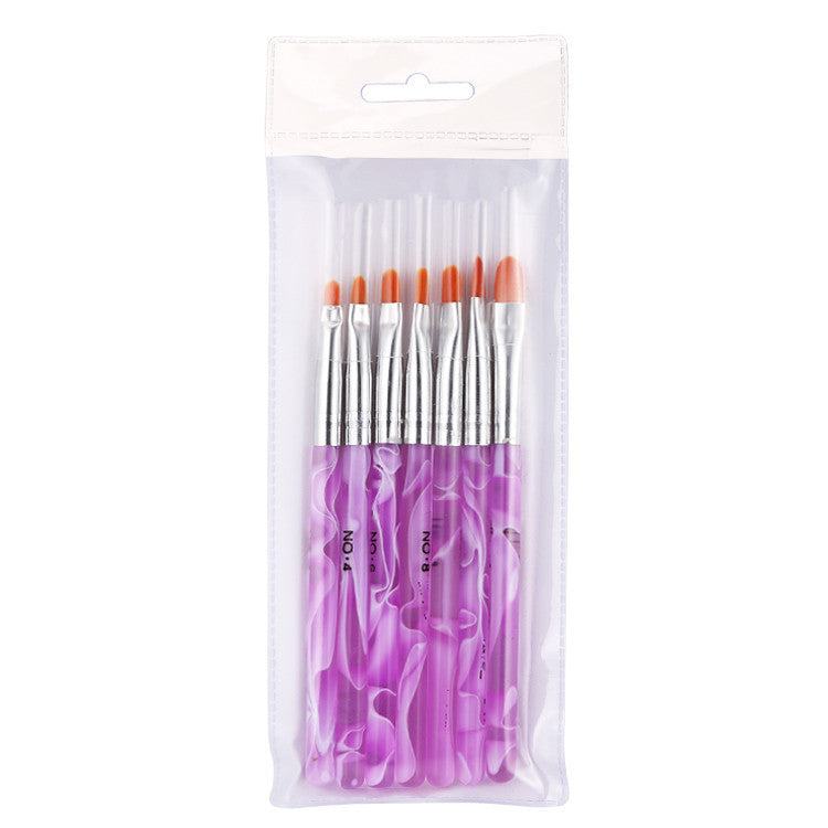 Künstliche Nägel breite Bürste aus einer Reihe von Penshaped Bürsten Phototherapie Nagel bürste 7 Pack