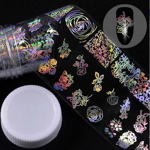Holografische Nagelfolie – Sternenhimmel-Design | 1m x 4cm | in Flasche