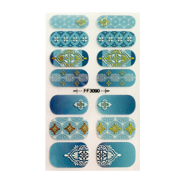 3D Kristall Nagelsticker – Selbstklebende Nail Wraps im Relief-Design