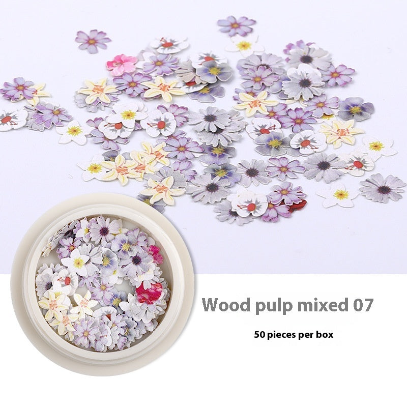 50-teiliges Set Blumen-Nagelsticker | Selbstklebende Nail Art Aufkleber mit Blumenmuster | Modell SP14-01 bis SP14-18