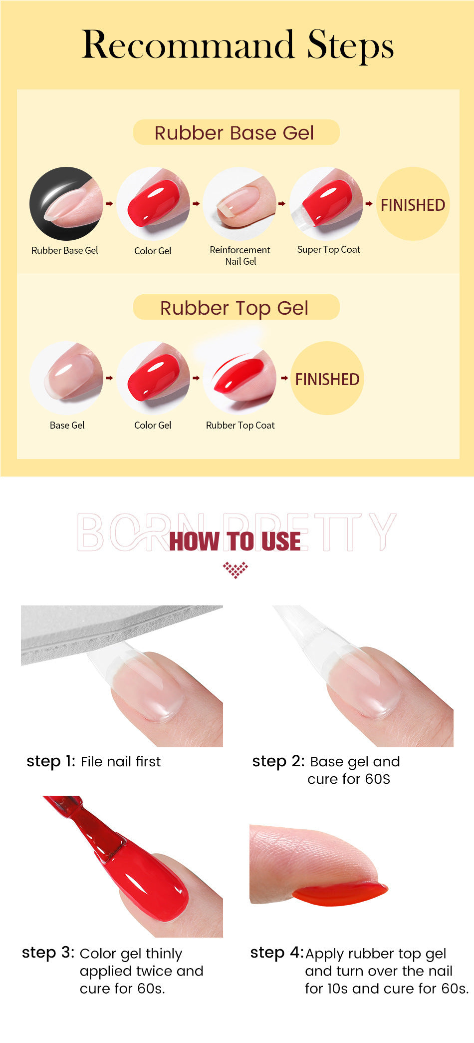 Nailart Lack Gel Aufbau Basisgel plattiert Kristall