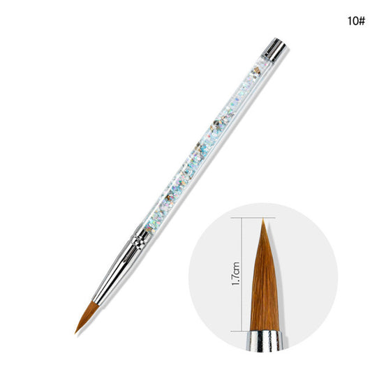 7 Größen Nail Art Pinsel für Acrylpulver Nylon Maniküre