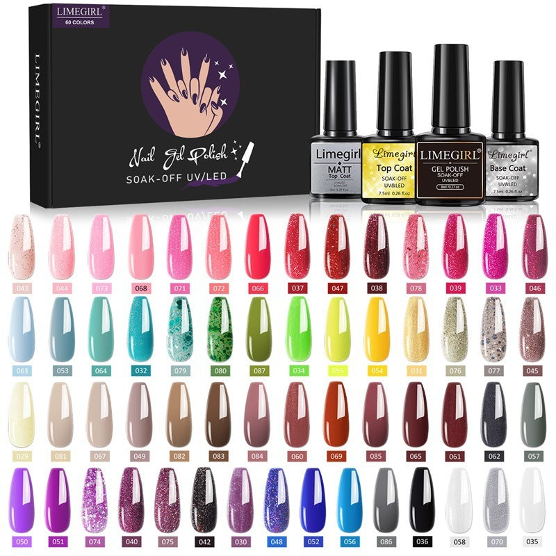 60 Farben Nail Art Funktionskleber Set Abnehmbar