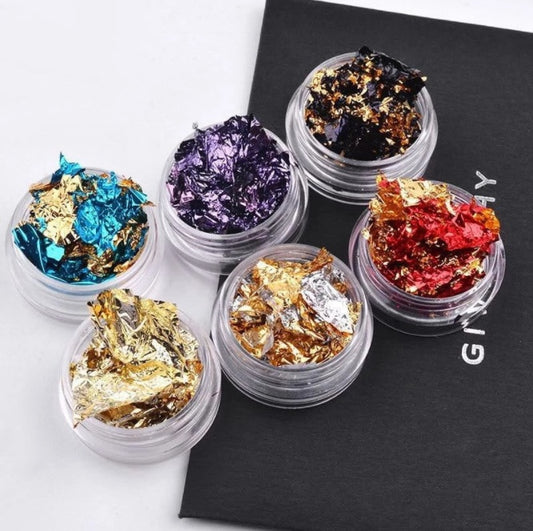 Nagel-Alufolienfragment Nagelschmuck