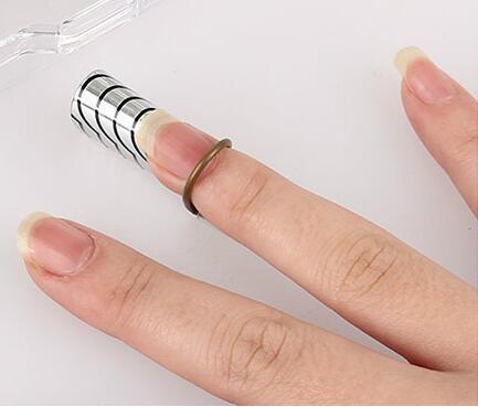 Phototherapie-Nagelkristall-Nagelpanzer-Aluminiumschale, eine Schachtel mit 5 Stück