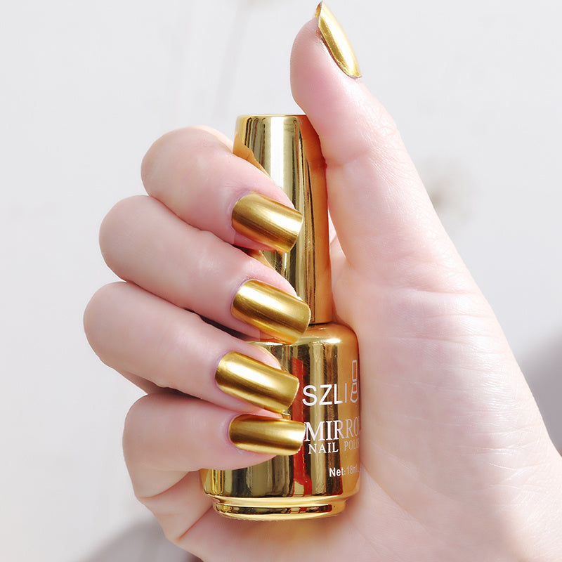 Spiegel silber nagellack metall farbe edelstahl