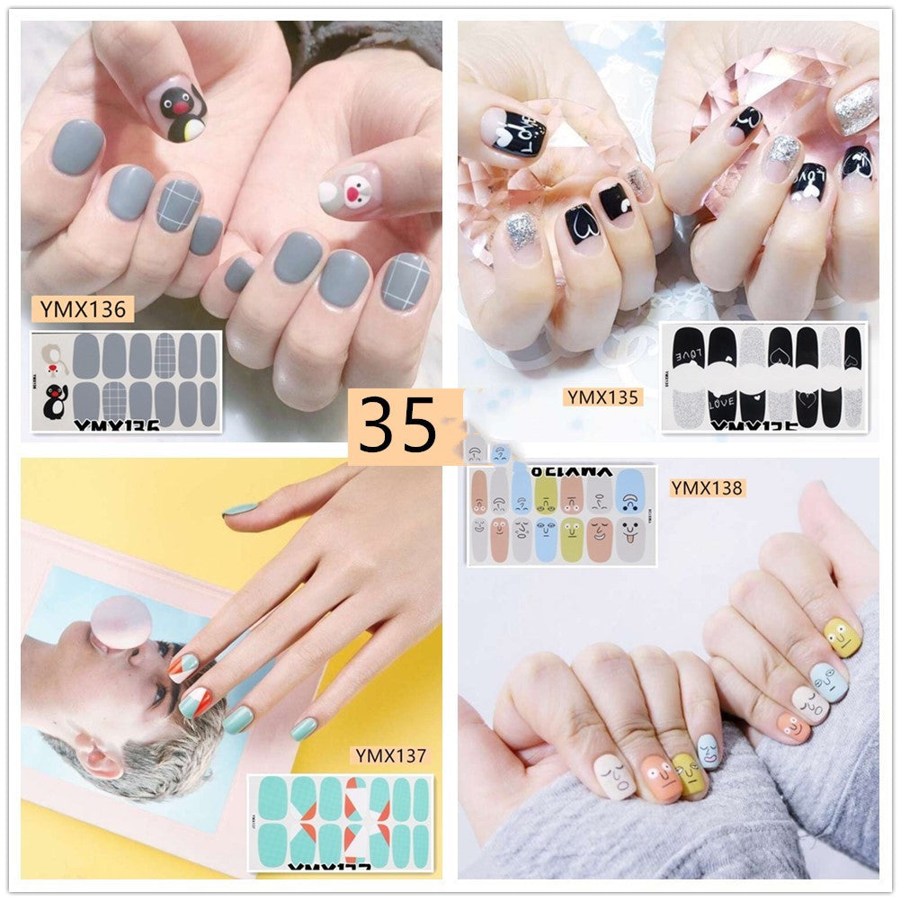 Leoparden- und Glitzer-Nagelsticker – YMX Designserie, Selbstklebende Nail Wraps