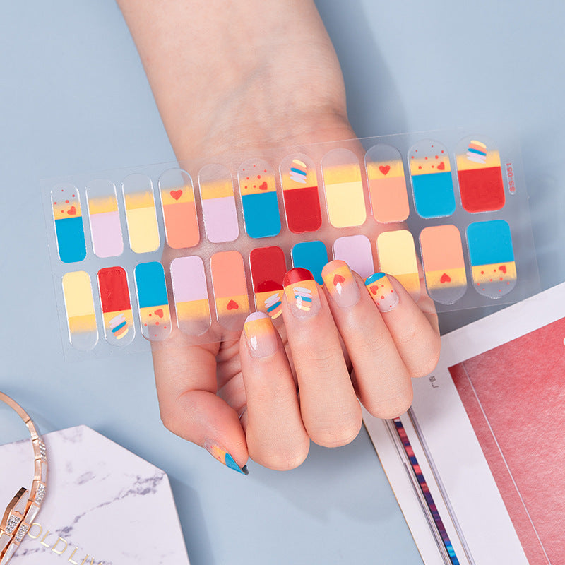 Schmetterlings-Nagelsticker – 22-teiliges Set | Selbstklebende Nail Wraps für Mädchen & Teens