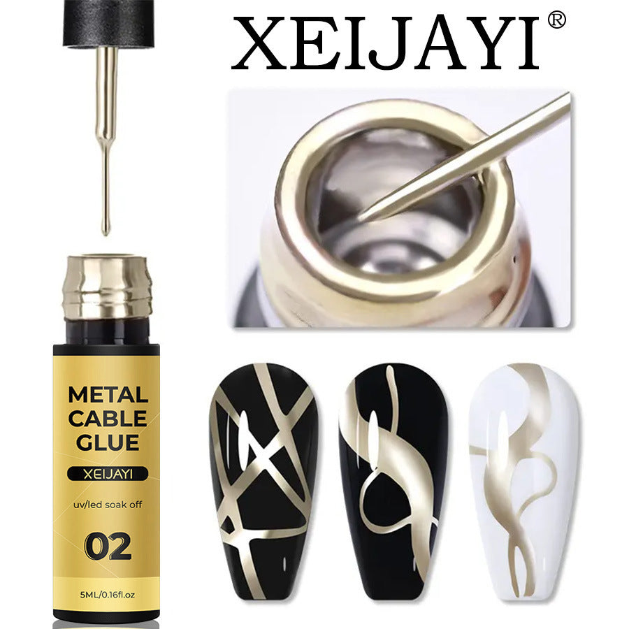 5ml Nagel-Metall-Kabelkleber Hoy Edge Painted