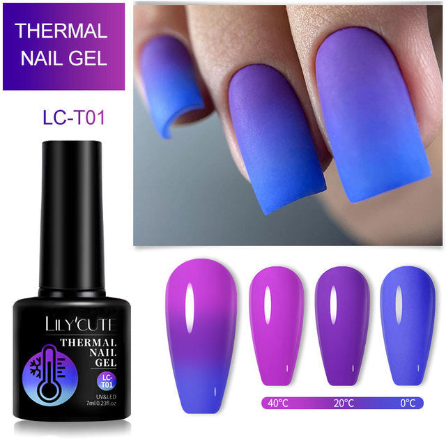 Farbwechselnder Thermo-Gel-Nagellack Winter