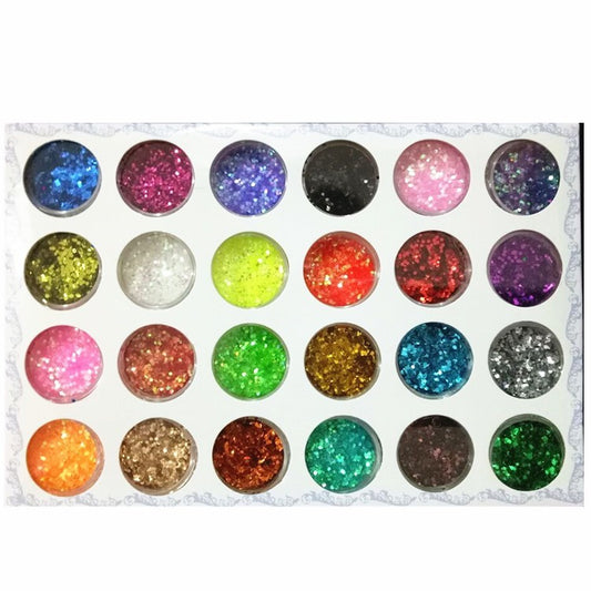 Nagelglitzer, 24 Farben