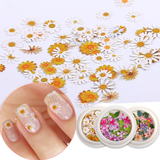 50-teiliges Set Blumen-Nagelsticker | Selbstklebende Nail Art Aufkleber mit Blumenmuster | Modell SP14-01 bis SP14-18
